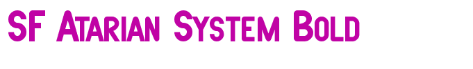 SF Atarian System Bold